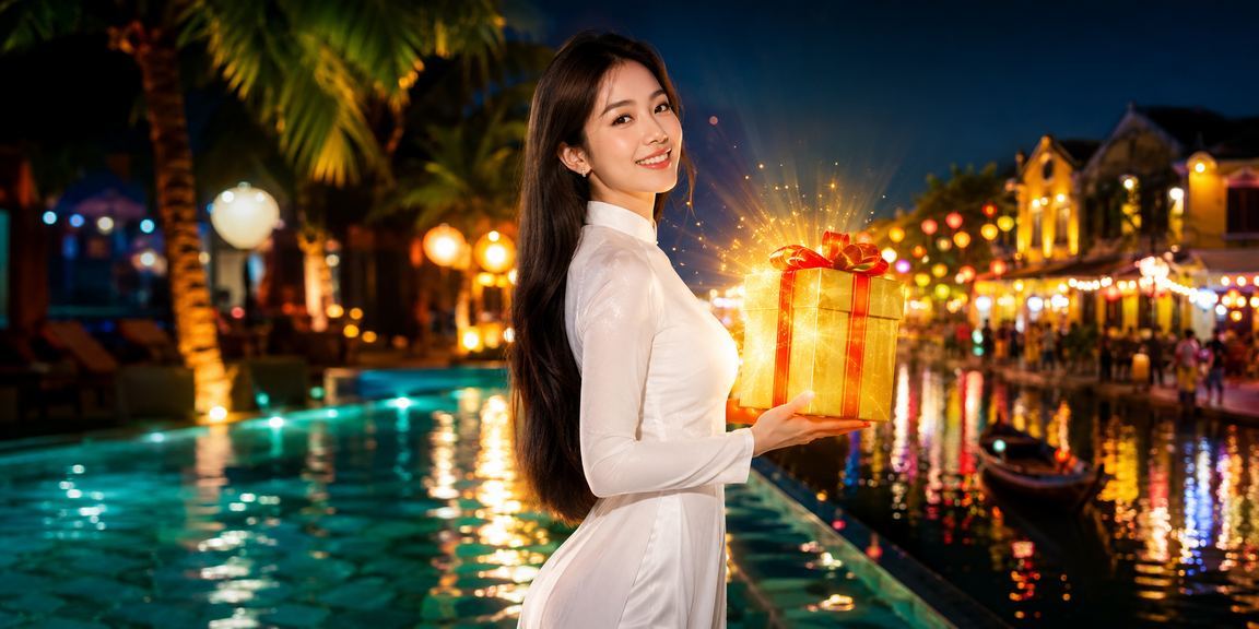 Người dùng xem bóng đá và giải trí buổi tối tại Hội An